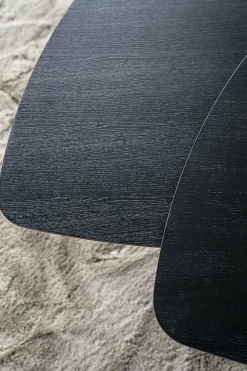 Organische Salontafel Moos Eikenhout 85 x 95 cm - Zwart - Loft24.nl