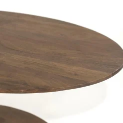 Organische Salontafel Novia Mangohout 90 x 60cm - Lichtbruin - Loft24.nl