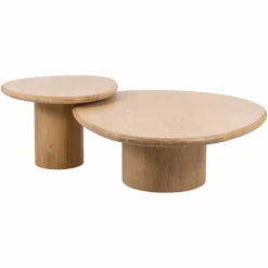 Organische Salontafel Oakley Set van 2 stuks - Naturel - Loft24.nl
