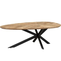 Organische Salontafel Pianella Mangohout 130cm - Bruin - Loft24.nl