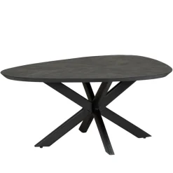 Organische Salontafel Pianella Mangohout 90cm - Zwart - Loft24.nl