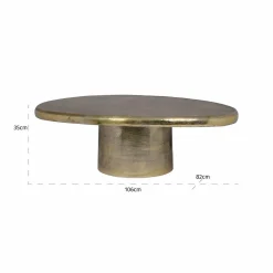 Organische Salontafel Pulitzer - Brushed Gold - Loft24.nl