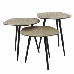 Organische Salontafel Pure Metaal Set van 3 stuks - Brons - Loft24.nl