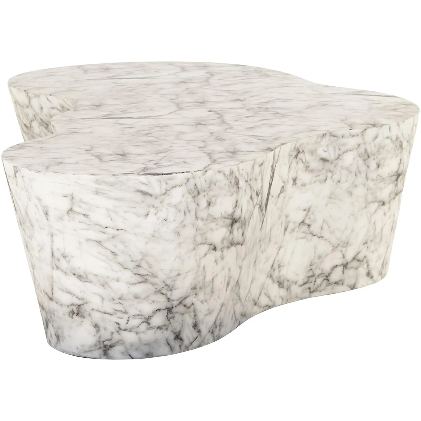 Organische Salontafel Rockyard Faux Marmer - 127 x 122 cm - Loft24.nl