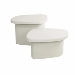 Organische Salontafel Stone Organic Set van 2 stuks - Wit - Loft24.nl