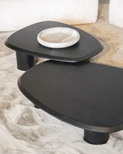 Organische Salontafel Walter Eikenhout Zwart - 96 x 78 cm - Loft24.nl