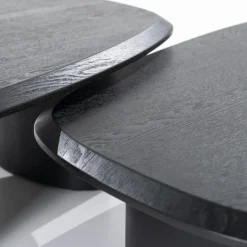 Organische Salontafel Walter Eikenhout Zwart - 96 x 78 cm - Loft24.nl