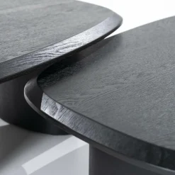 Organische Salontafel Walter Eikenhout Zwart - 106 x 88 cm - Loft24.nl