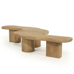 Organische Salontafel Yuo Mangohout - Naturel - Loft24.nl