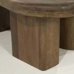 Organische Salontafel Yuo Mangohout - Lichtbruin - Loft24.nl