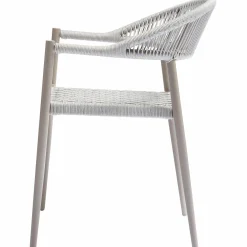 Outdoor Eetkamerstoel Yellow Geweven touw - Lichtgrijs - Loft24.nl