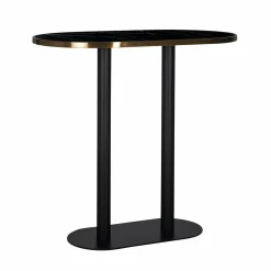 Ovale Bartafel Zenza 105 cm hoog - Zwart - Loft24.nl