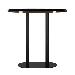 Ovale Bartafel Zenza 105 cm hoog - Zwart - Loft24.nl