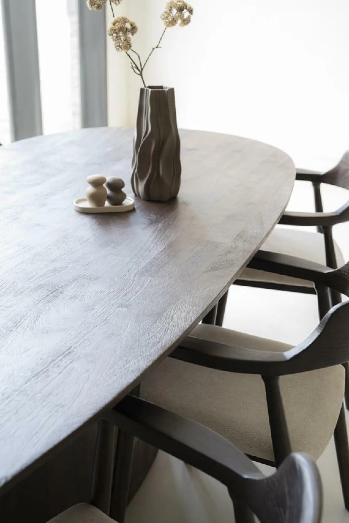 Ovale Eettafel Aron Mangohout Bruin - 300cm - Loft24.nl