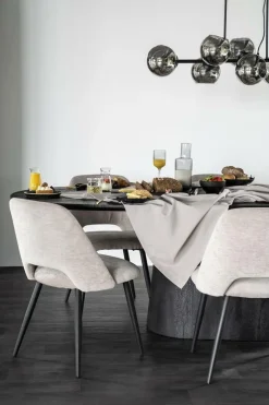 Ovale Eettafel Aron Mangohout Zwart - 250cm - Loft24.nl