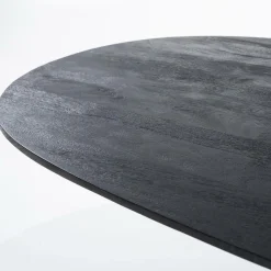 Ovale Eettafel Aron Mangohout Zwart - 200cm - Loft24.nl