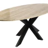 Ovale eettafel Avalon 230 x 115 cm - Travertin - Loft24.nl