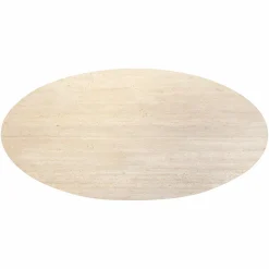 Ovale eettafel Avalon 230 x 115 cm - Travertin - Loft24.nl