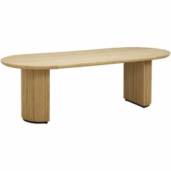 Ovale Eettafel Belfort Eiken 280 x 10 cm - Naturel - Loft24.nl