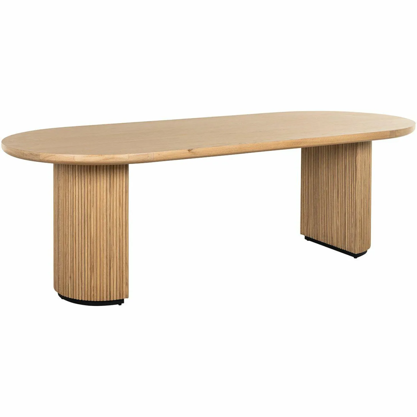 Ovale Eettafel Belfort Eiken 240 x 10 cm - Naturel - Loft24.nl