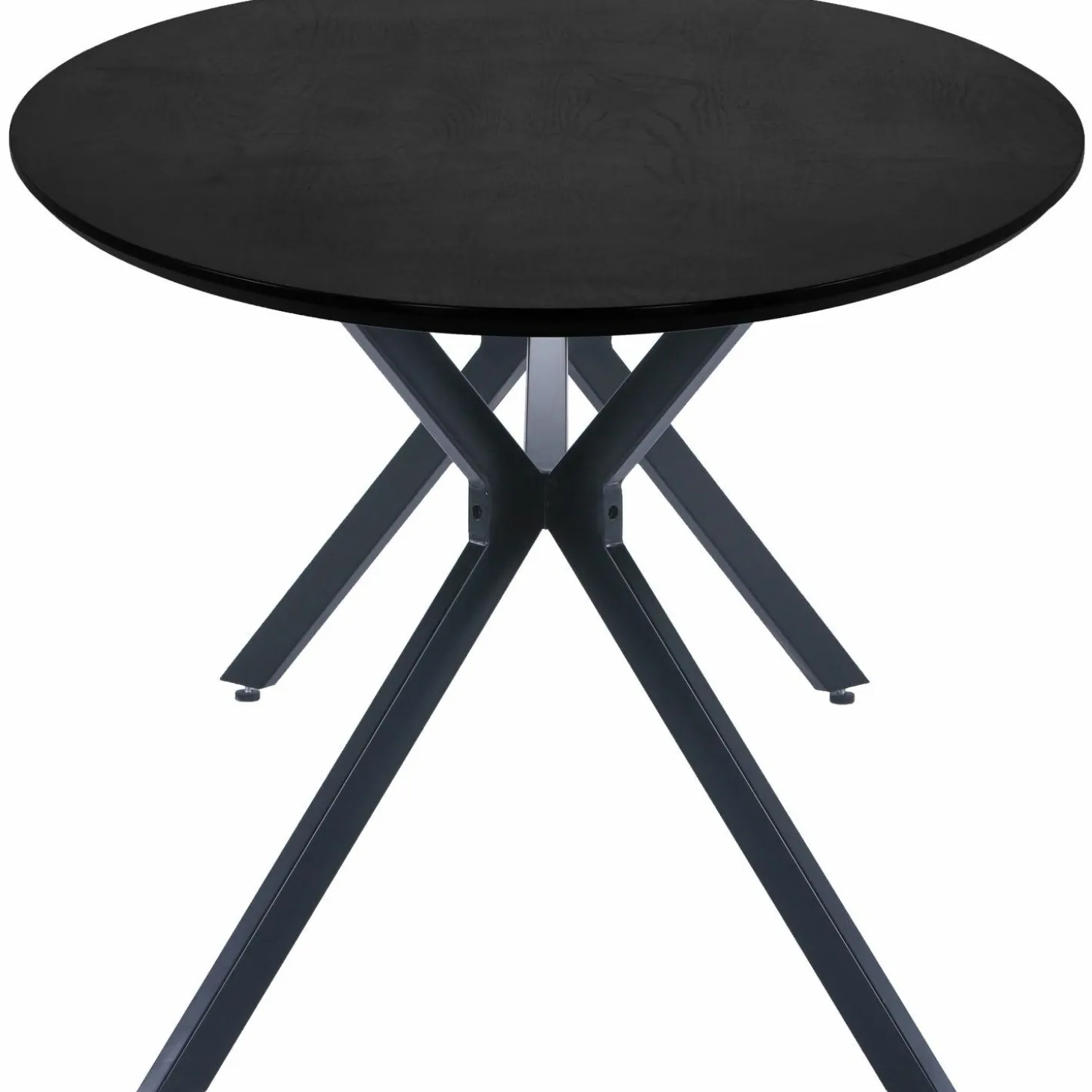 Ovale Eettafel Bruno 220 x 100cm, kleur zwart - Loft24.nl