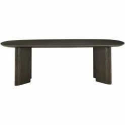 Ovale Eettafel Durban 250 x 100 cm met verstelbare poten Eiken - Bruin - Loft24.nl