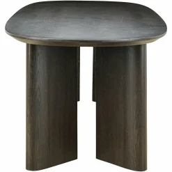 Ovale Eettafel Durban 250 x 100 cm met verstelbare poten Eiken - Bruin - Loft24.nl