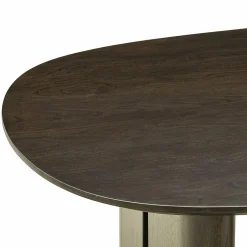 Ovale Eettafel Durban 250 x 100 cm met verstelbare poten Eiken - Bruin - Loft24.nl