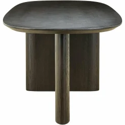 Ovale Eettafel Durban 220 x 95 cm met verstelbare poten Eiken - Bruin - Loft24.nl