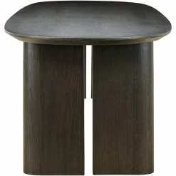 Ovale Eettafel Durban 220 x 95 cm met verstelbare poten Eiken - Bruin - Loft24.nl