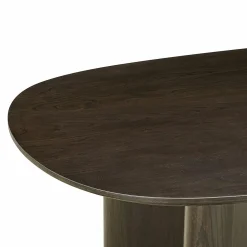 Ovale Eettafel Durban 300 x 100 cm met verstelbare poten Eiken - Bruin - Loft24.nl