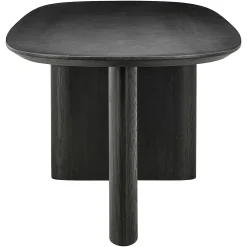 Ovale Eettafel Durban 300 x 100 cm met verstelbare poten Eiken - Zwart - Loft24.nl