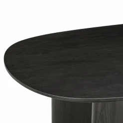 Ovale Eettafel Durban 300 x 100 cm met verstelbare poten Eiken - Zwart - Loft24.nl