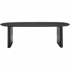 Ovale Eettafel Durban 300 x 100 cm met verstelbare poten Eiken - Zwart - Loft24.nl