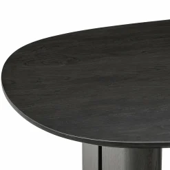 Ovale Eettafel Durban 300 x 100 cm met verstelbare poten Eiken - Zwart - Loft24.nl