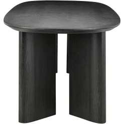 Ovale Eettafel Durban 250 x 100 cm met verstelbare poten Eiken - Zwart - Loft24.nl