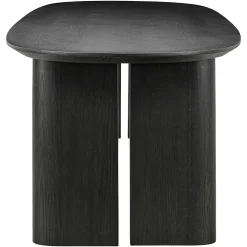 Ovale Eettafel Durban 250 x 100 cm met verstelbare poten Eiken - Zwart - Loft24.nl