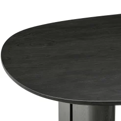 Ovale Eettafel Durban 250 x 100 cm met verstelbare poten Eiken - Zwart - Loft24.nl