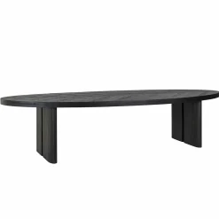 Ovale Eettafel eiken Lilly 330 x 120 cm - Zwart - Loft24.nl