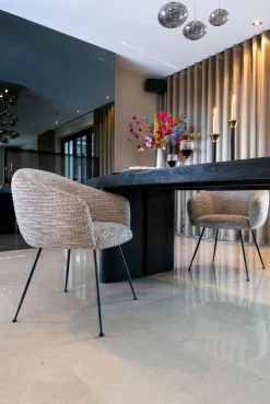 Ovale Eettafel eiken Lilly 330 x 120 cm - Zwart - Loft24.nl