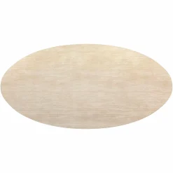 Ovale Eettafel Fictus Faux Travertine 240 x 120 cm - Beige - Loft24.nl