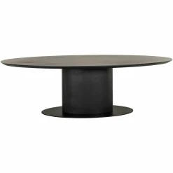 Ovale Eettafel Gordon Eiken 300 x 110 cm - Dark Coffee - Loft24.nl