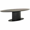 Ovale Eettafel Gordon Eiken 240 x 110 cm - Dark Coffee - Loft24.nl
