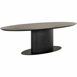 Ovale Eettafel Gordon Eiken 240 x 110 cm - Dark Coffee - Loft24.nl