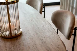 Ovale Eettafel Hampton 230 x 100 cm - Travertin - Loft24.nl