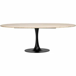 Ovale Eettafel Hampton 230 x 100 cm - Travertin - Loft24.nl