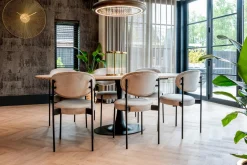 Ovale Eettafel Hampton 230 x 100 cm - Travertin - Loft24.nl