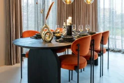 Ovale Eettafel Hudson 200 x 100 cm - Mangohout - Loft24.nl