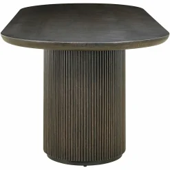 Ovale Eettafel Kingston Eiken 280 x 100 cm - Bruin - Loft24.nl