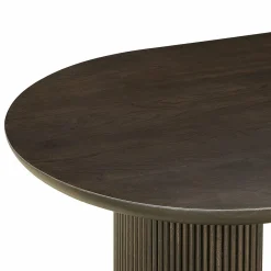 Ovale Eettafel Kingston Eiken 280 x 100 cm - Bruin - Loft24.nl